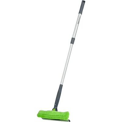 Amazon Basics Extendable Window Squeegee with 180° Rotating Head and telescopic Pole 26''-38''(66cm-96.5cm) , Perfect for Cleaning Windows, Mirrors, Tiles, Green Amazon Basics Extendable Window Squeegee with 180° Rotating Head and telescopic Pole 26''-38''(66cm-96.5cm) , Perfect for Cleaning Windows, Mirrors, Tiles, Green