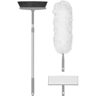 Elliott 4 Piece Cleaning Set, Click lock cleaning system for cleaning around the home with a long reach extendable handle that can extend up to 1.1 metre Elliott 4 Piece Cleaning Set, Click lock cleaning system for cleaning around the home with a long reach extendable handle that can extend up to 1.1 metre