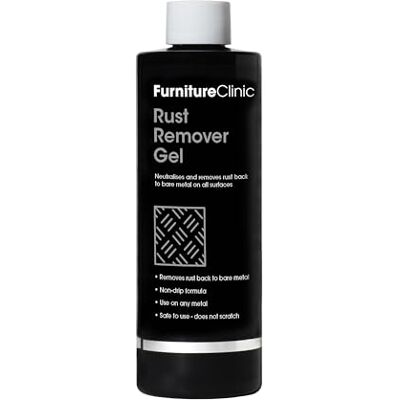 Furniture Clinic Rust Remover for Metal 250ml Fast Acting Rust Removal Non-Drip Rust Remover Gel Cleans & Removes Rust Back to Bare Metal For Interior & Exterior Surfaces Furniture Clinic Rust Remover for Metal 250ml Fast Acting Rust Removal Non-Drip Rust Remover Gel Cleans & Removes Rust Back to Bare Metal For Interior & Exterior Surfaces