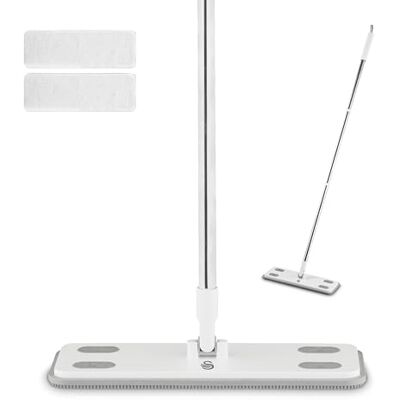Swan Elevate Electrostatic Mop, Floor Cleaner Starter Kit, 180° Pivoting Neck, Wet & Dry Use, Suitable for All Floor Types (1 Handle, 25 Wet and 25 Dry Refills), White, SWFC2001WHTN Swan Elevate Electrostatic Mop, Floor Cleaner Starter Kit, 180° Pivoting Neck, Wet & Dry Use, Suitable for All Floor Types (1 Handle, 25 Wet and 25 Dry Refills), White, SWFC2001WHTN