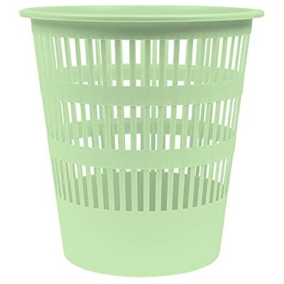 DONAU D307-06 Waste Paper Basket 12 Litres/Green Pastel Colour/Plastic/for Office Kitchen Stable Ecological PP Product Tear-Resistant / 1 Piece DONAU D307-06 Waste Paper Basket 12 Litres/Green Pastel Colour/Plastic/for Office Kitchen Stable Ecological PP Product Tear-Resistant / 1 Piece