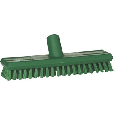 Vikan 70412 10-3/4" Polyester Stiff Bristle Deck Scrub, Green Vikan 70412 10-3/4" Polyester Stiff Bristle Deck Scrub, Green