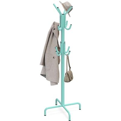 Simple Houseware Standing Coat and Hat Hanger Organizer Rack, 12 Hooks Turquoise Simple Houseware Standing Coat and Hat Hanger Organizer Rack, 12 Hooks Turquoise