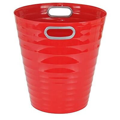 Waytex 931074 Office Bin Red Plastic Waste Paper Bin Modern Design for Office, Bedroom, Bathroom Capacity 12.5 L Colour Red Waytex 931074 Office Bin Red Plastic Waste Paper Bin Modern Design for Office, Bedroom, Bathroom Capacity 12.5 L Colour Red