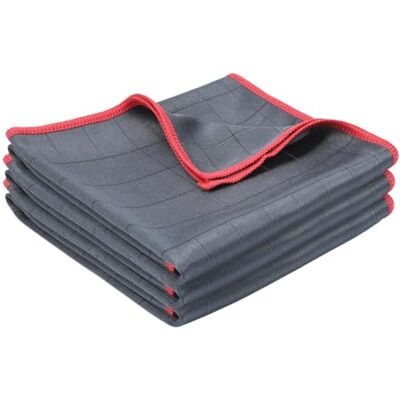Carehabi Window Cleaning Cloths 30 x 30 cm Window Cloth Streak-Free for Household and Car Care Microfibre 400 GSM Carbon Cleaning Cloth Lint-Free Pack of 3 Carehabi Window Cleaning Cloths 30 x 30 cm Window Cloth Streak-Free for Household and Car Care Microfibre 400 GSM Carbon Cleaning Cloth Lint-Free Pack of 3