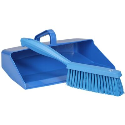 Vikan A/S Dustpan & Medium Hand Brush Set, 300 mm, Blue Vikan A/S Dustpan & Medium Hand Brush Set, 300 mm, Blue
