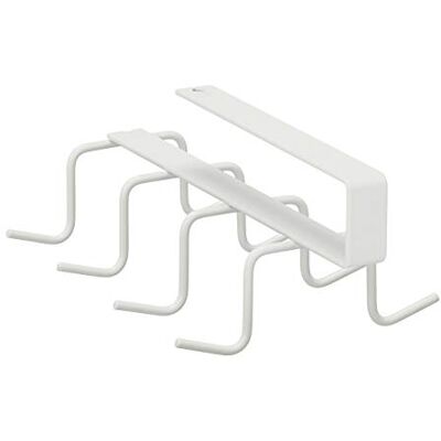 Relaxdays Cabinet Insert, 8 Hooks, Metal, No Drilling Necessary, Hanger Rack, Multipurpose, HWD: 6.5 x 10 x 18 cm, White Relaxdays Cabinet Insert, 8 Hooks, Metal, No Drilling Necessary, Hanger Rack, Multipurpose, HWD: 6.5 x 10 x 18 cm, White