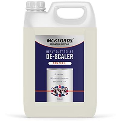 McKLords Heavy Duty Toilet Cleaner and De-Scaler, 5 Litre, Clear McKLords Heavy Duty Toilet Cleaner and De-Scaler, 5 Litre, Clear