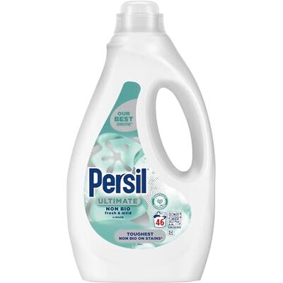 Persil Ultimate Non Bio Fresh & Mild Liquid Detergent our toughest non bio on stains* for sensitive skin 46 washes (1.242 L) Persil Ultimate Non Bio Fresh & Mild Liquid Detergent our toughest non bio on stains* for sensitive skin 46 washes (1.242 L)