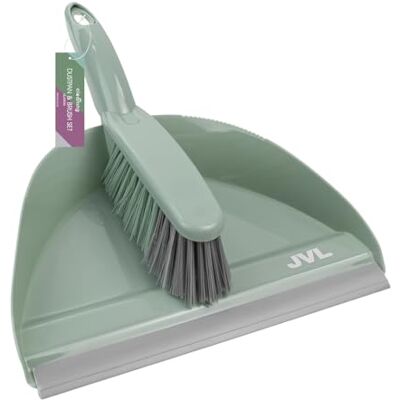 JVL Dustpan and Brush Set – Handheld Home Cleaning Set, Floor Sweeper, Green JVL Dustpan and Brush Set – Handheld Home Cleaning Set, Floor Sweeper, Green