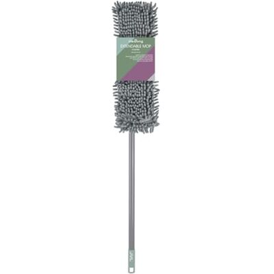 JVL Extendable Chenille Mop – Flat Floor Cleaner with Long Handle – Machine Washable Microfibre Cleaning Head – Grey JVL Extendable Chenille Mop – Flat Floor Cleaner with Long Handle – Machine Washable Microfibre Cleaning Head – Grey