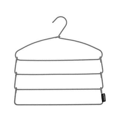 Brabantia Trouser Hanger Non-Skid Fabric Coating 4 Pieces on 1 Hanger Space Saving Organiser Soft-Touch Wardrobe Accessory Clothes Rack Essentials Black/White 42.5 x 41.5 x 1.5 cm Brabantia Trouser Hanger Non-Skid Fabric Coating 4 Pieces on 1 Hanger Space Saving Organiser Soft-Touch Wardrobe Accessory Clothes Rack Essentials Black/White 42.5 x 41.5 x 1.5 cm
