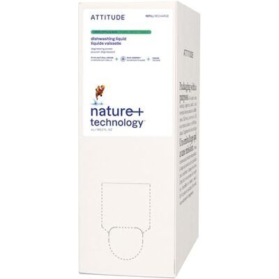 ATTITUDE Washing Up Liquid Refill, EWG Verified, Plant-Based & Vegan Dish Soap, Naturally Derived, Green Apple & Basil Scent, 4 Liters ATTITUDE Washing Up Liquid Refill, EWG Verified, Plant-Based & Vegan Dish Soap, Naturally Derived, Green Apple & Basil Scent, 4 Liters