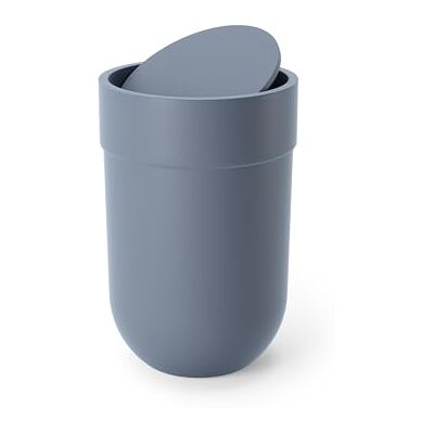 Umbra Touch Trash Can, Small Garbage Bin Waste Basket with Lid for Bathroom, Slate Blue Umbra Touch Trash Can, Small Garbage Bin Waste Basket with Lid for Bathroom, Slate Blue