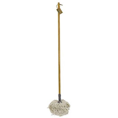 JVL Retro Natural Bamboo Pure Cotton String Floor Mop JVL Retro Natural Bamboo Pure Cotton String Floor Mop