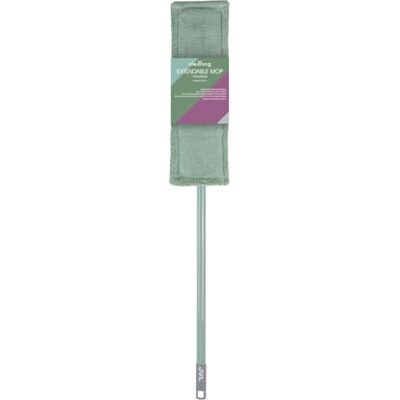 JVL Extended Microfibre Mop – Flat Floor Cleaner with Long Handle – Machine Washable & Reusable Cleaning Head – Green JVL Extended Microfibre Mop – Flat Floor Cleaner with Long Handle – Machine Washable & Reusable Cleaning Head – Green