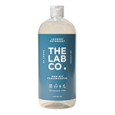 The Lab Co. Non-Bio Concentrated Laundry Detergent 40 Loads, 1L Non-Toxic Fragrance Unscented, Fragrance Free, Odourless Plant-Based, Vegan, Cruelty-Free, Sensitive Skin Safe The Lab Co. Non-Bio Concentrated Laundry Detergent 40 Loads, 1L Non-Toxic Fragrance Unscented, Fragrance Free, Odourless Plant-Based, Vegan, Cruelty-Free, Sensitive Skin Safe