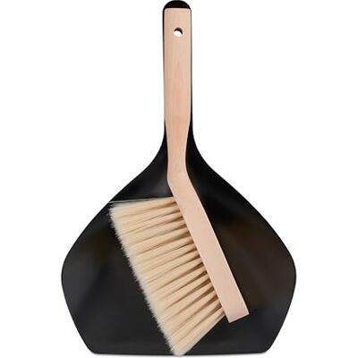 Relaxdays Sweeping Set, Household & Camping, Metal & Beechwood, Hand Brush & Dustpan, 6 x 21.5 x 33 cm, Black/Natural Relaxdays Sweeping Set, Household & Camping, Metal & Beechwood, Hand Brush & Dustpan, 6 x 21.5 x 33 cm, Black/Natural