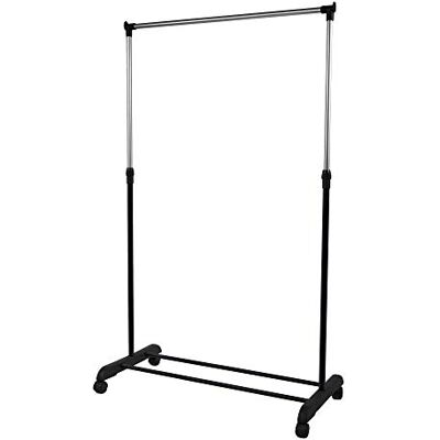 Home Vida Single Garment Rack Adjustable Clothes Rail, Silver Home Vida Single Garment Rack Adjustable Clothes Rail, Silver