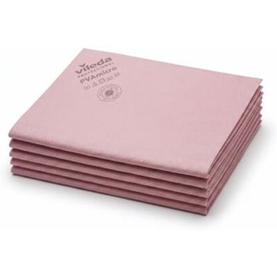 Vileda Professional Vileda 143586 micro cleaning cloth, pink, red, 5 pieces, 38x35 cms. Vileda Professional Vileda 143586 micro cleaning cloth, pink, red, 5 pieces, 38x35 cms.