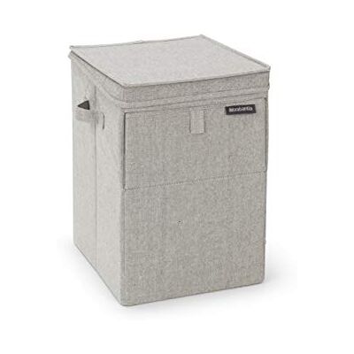Brabantia Stackble Laundry Box Front And Top Opening Space Efficient Easy To Unload Lightweight Grips Large Opening Dirty Clothes Grey 35L Brabantia Stackble Laundry Box Front And Top Opening Space Efficient Easy To Unload Lightweight Grips Large Opening Dirty Clothes Grey 35L