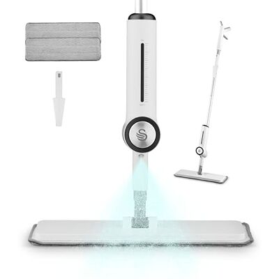 Swan Elevate 2-in-1 Microfibre Spray Mop for Floor Cleaning, Refillable Anti-Leak Bottle, 2 Premium Reusable Pads, Scraper Tool, 180° Pivoting Neck, Wet & Dry Use, White SWFC2000WHTN Swan Elevate 2-in-1 Microfibre Spray Mop for Floor Cleaning, Refillable Anti-Leak Bottle, 2 Premium Reusable Pads, Scraper Tool, 180° Pivoting Neck, Wet & Dry Use, White SWFC2000WHTN