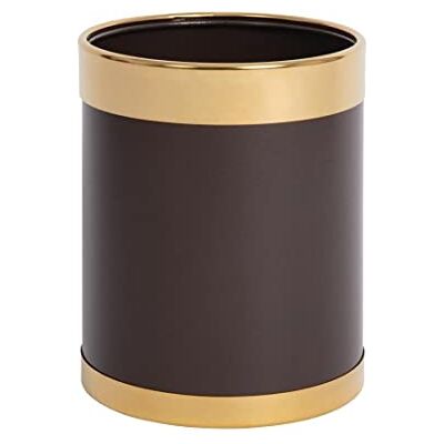 Bolero Waste Paper Bin with Gold Rim Dustbin Rubbish 280X224mm Commercial Bolero Waste Paper Bin with Gold Rim Dustbin Rubbish 280X224mm Commercial