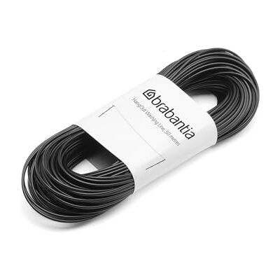 Brabantia HangOut Replacement Washing Lines 50M (Black), Replacement Washing Line for Outdoor Use, Clothes Line for Airing and Drying Laundry Brabantia HangOut Replacement Washing Lines 50M (Black), Replacement Washing Line for Outdoor Use, Clothes Line for Airing and Drying Laundry