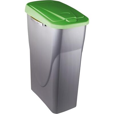 M home by Mazzei Mondex M-Home Plastic Recycling Bin Metal Grey Green Lid 21.5 x 36 x 51 cm / 25 L Ecobin 25 PLS8086G-82 M home by Mazzei Mondex M-Home Plastic Recycling Bin Metal Grey Green Lid 21.5 x 36 x 51 cm / 25 L Ecobin 25 PLS8086G-82