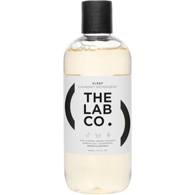 The Lab Co. Sleep Wash 300ml. Relaxing Laundry Detergent. Wild Lavender And Chamomile. Plant Based Non-Bio Concentrated. Up to 20 washes. For bedding and sleepwear. The Lab Co. Sleep Wash 300ml. Relaxing Laundry Detergent. Wild Lavender And Chamomile. Plant Based Non-Bio Concentrated. Up to 20 washes. For bedding and sleepwear.