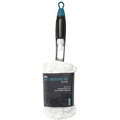 JVL Car Care Cleaning Range 2 in 1 Microfibre Pad with Spray Bottle, Teal and Grey, Plastic, Rubber, 41 x 17 x 10 cm JVL Car Care Cleaning Range 2 in 1 Microfibre Pad with Spray Bottle, Teal and Grey, Plastic, Rubber, 41 x 17 x 10 cm