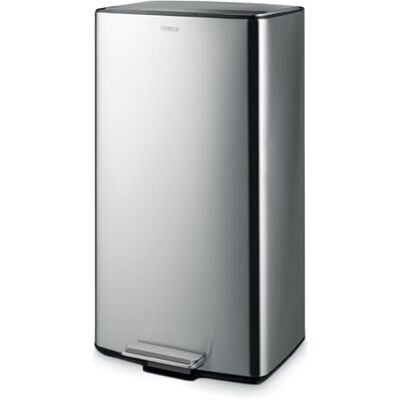 Tower 40L Rectangular Pedal Bin with Removable Inner Bucket and Filter Compartment, Strong & Durable, Stainless Steel Tower 40L Rectangular Pedal Bin with Removable Inner Bucket and Filter Compartment, Strong & Durable, Stainless Steel