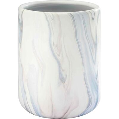 Avanti Linens Resin Bathroom Essentials Wastebasket, Blue Avanti Linens Resin Bathroom Essentials Wastebasket, Blue