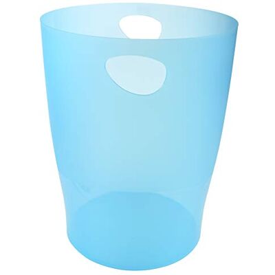 Exacompta Ref 45383D Ecobin Waste Paper Bin- 263 x 263 x 335mm in Size, Large Waste Capacity of 15 Litres, Easy Clean Interior -Translucent Turquoise Exacompta Ref 45383D Ecobin Waste Paper Bin- 263 x 263 x 335mm in Size, Large Waste Capacity of 15 Litres, Easy Clean Interior -Translucent Turquoise