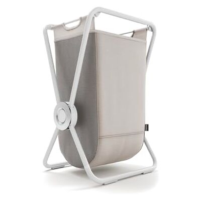 simplehuman X-Frame Hamper, Single Compartment Laundry Basket for Bedroom Bathroom, Heavy-Gauge Steel Frame, Stain & Odour Resistant Machine Washable Bag, Easy Carry Steel Handles, White simplehuman X-Frame Hamper, Single Compartment Laundry Basket for Bedroom Bathroom, Heavy-Gauge Steel Frame, Stain & Odour Resistant Machine Washable Bag, Easy Carry Steel Handles, White