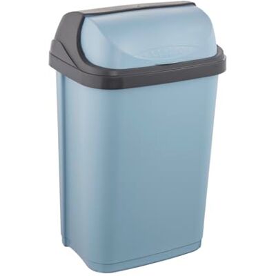 keeeper Waste Bin with Roll Lid, 25 L, 34 X 26 X 54 Cm, Rasmus, Blue (Nordic Blue) keeeper Waste Bin with Roll Lid, 25 L, 34 X 26 X 54 Cm, Rasmus, Blue (Nordic Blue)
