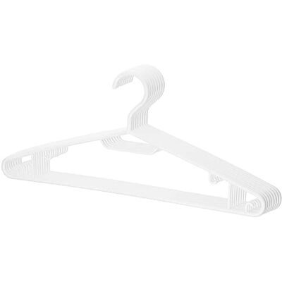 Berlona Clothes Hangers Pack of 10 Plastic Hangers with Side Hooks Space Saving Hanger, Lightweight and Functional 41 cm x 18.5 cm for Coats, Dresses, Shirts, Jumpers, Jackets, Trousers Berlona Clothes Hangers Pack of 10 Plastic Hangers with Side Hooks Space Saving Hanger, Lightweight and Functional 41 cm x 18.5 cm for Coats, Dresses, Shirts, Jumpers, Jackets, Trousers