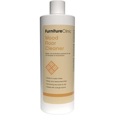 Furniture Clinic Wood Floor Cleaner Dilutes to Make 5 Litres Super Concentrated & Quick Drying Infused With Orange Aroma For All Types of Wooden Floors 500ml Furniture Clinic Wood Floor Cleaner Dilutes to Make 5 Litres Super Concentrated & Quick Drying Infused With Orange Aroma For All Types of Wooden Floors 500ml