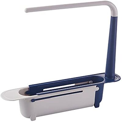Juliyeh Extendable Drain Basket, Blue, 43 Juliyeh Extendable Drain Basket, Blue, 43