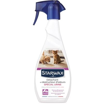 STARWAX Urine Stain & Odour Remover 500ml, Enzymatic Formula Eliminates urine stains & odours on multiple surfaces, enzyme-based formula, no rinsing required STARWAX Urine Stain & Odour Remover 500ml, Enzymatic Formula Eliminates urine stains & odours on multiple surfaces, enzyme-based formula, no rinsing required