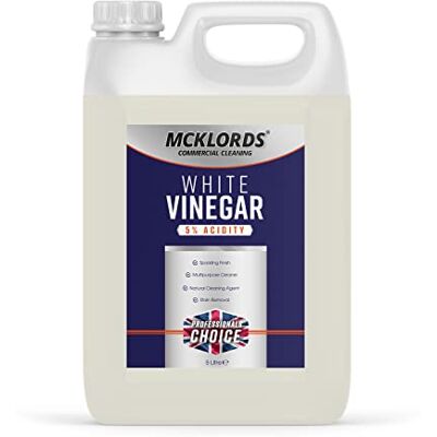 McKLords Commercial White Vinegar 5% Acidity Multi Surface Cleaner 5 Litre McKLords Commercial White Vinegar 5% Acidity Multi Surface Cleaner 5 Litre
