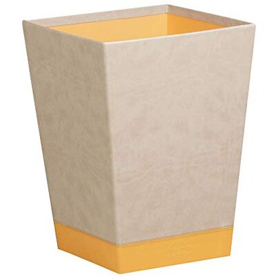 Rhodia 318825C Beige Waste Paper Bin 24x24x32 cm Orange Saddle Stitching Faux Leather Exterior rama Home Office Collection Office Organization & Designer Storage Rhodia 318825C Beige Waste Paper Bin 24x24x32 cm Orange Saddle Stitching Faux Leather Exterior rama Home Office Collection Office Organization & Designer Storage