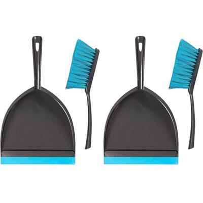 Elliott Large Garden Dustpan and Brush,Ideal for Cleaning In and around Home and Garden,Strong Synthetic Fibres suplied with in a coordinated Grey and Blue Colour (Pack of 2) Elliott Large Garden Dustpan and Brush,Ideal for Cleaning In and around Home and Garden,Strong Synthetic Fibres suplied with in a coordinated Grey and Blue Colour (Pack of 2)