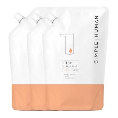 simplehuman 3 x 1L Pomelo Washing Up Liquid Dish Soap Biodegradable, Hypoallergenic, No Toxins, Parabens, DEAs or Phosphates, Formulated for Sensor Pump simplehuman 3 x 1L Pomelo Washing Up Liquid Dish Soap Biodegradable, Hypoallergenic, No Toxins, Parabens, DEAs or Phosphates, Formulated for Sensor Pump