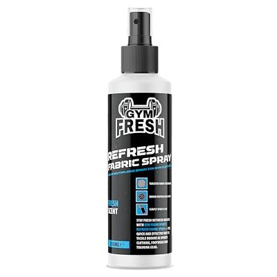 Gym Fresh Sports Refresh Fabric Spray 250ml Odour Neutralising Spray for Gym Clothing, Shoes, Gloves & Equipment Freshens Sportswear, Boxing Gear & Training Bags, Lemon Scented Gym Fresh Sports Refresh Fabric Spray 250ml Odour Neutralising Spray for Gym Clothing, Shoes, Gloves & Equipment Freshens Sportswear, Boxing Gear & Training Bags, Lemon Scented