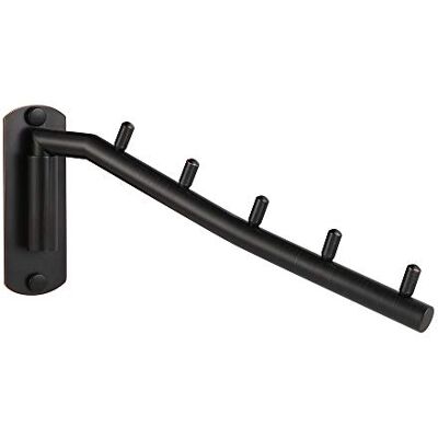 JQK Folding Clothes Hanger Rack, Stainless Steel Swing Arm Hook Holder, Clothing Hanging System Drying Closet Storage Organizer Oil Rubbed Bronze Wall Mount, SHR100-ORB JQK Folding Clothes Hanger Rack, Stainless Steel Swing Arm Hook Holder, Clothing Hanging System Drying Closet Storage Organizer Oil Rubbed Bronze Wall Mount, SHR100-ORB