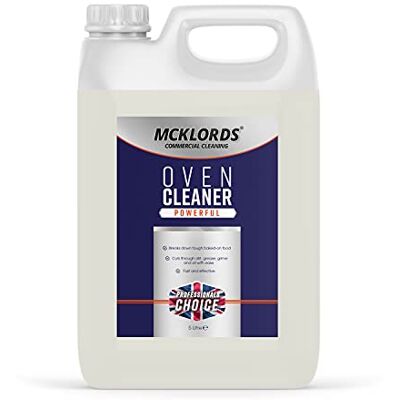 McKLords Professional Oven Cleaner 5L- Heavy-Duty Liquid Degreaser for Removing Tough Grease, Baked-On Food, and Carbon Build-Up- Industrial Strength Oven Cleaning Solution for Home and Commercial Use McKLords Professional Oven Cleaner 5L- Heavy-Duty Liquid Degreaser for Removing Tough Grease, Baked-On Food, and Carbon Build-Up- Industrial Strength Oven Cleaning Solution for Home and Commercial Use