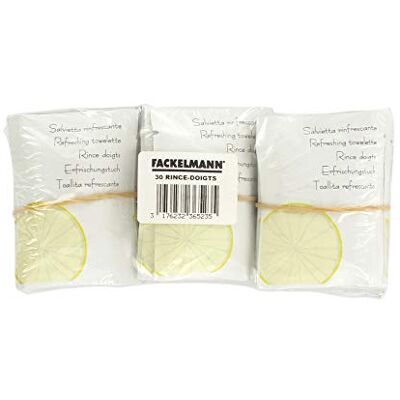 Fackelmann 236523 Finger Rinser Lemon Scented Paper Grey 17 x 8.5 x 3.5 cm Pack of 30 Fackelmann 236523 Finger Rinser Lemon Scented Paper Grey 17 x 8.5 x 3.5 cm Pack of 30