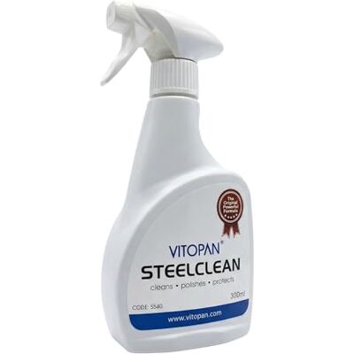 Nationwide Paper Vitopan Steel Clean Kitchen Spray 300ml – Surface Cleaner, Stainless Steel Polish & Protection – Professional Hygiene Choice Nationwide Paper Vitopan Steel Clean Kitchen Spray 300ml – Surface Cleaner, Stainless Steel Polish & Protection – Professional Hygiene Choice