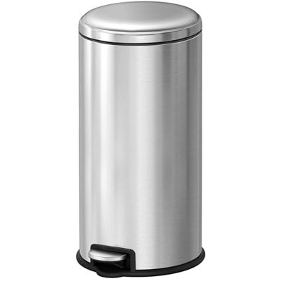 EKO Serene 30 L Kitchen Trash Can with Pedal Serene 30 Litre Bucket with Pedal, Soft Closing, Anti-Fingerprint Stainless Steel and Removable Bucket EKO Serene 30 L Kitchen Trash Can with Pedal Serene 30 Litre Bucket with Pedal, Soft Closing, Anti-Fingerprint Stainless Steel and Removable Bucket